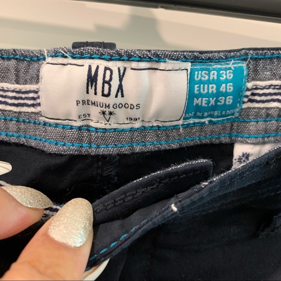 NWT Mens MBX Navy Shorts W: 32,34,36 - Picture 2 of 11